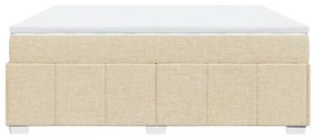 ΚΡΕΒΑΤΙ BOXSPRING ΜΕ ΣΤΡΩΜΑ ΚΡΕΜ 200X200 ΕΚ. ΥΦΑΣΜΑΤΙΝΟ 3285503