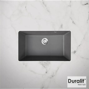Duralit KZ075U Concrete Υποκαθήμενος Συνθετικός Νεροχύτης Με 1 Γούρνα 76x50 cm