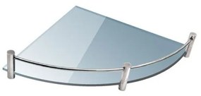 Εταζέρα γωνιακή γυάλινη με καγκελάκι MENSOLE 0622 KARAG 20cm (Χωρίς στηρίγματα)