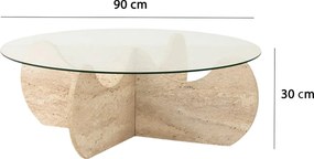 Τραπεζάκι Σαλονιού Τραβερτίνη EFRER 90x30