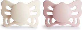 Πιπίλες Σιλικόνης Ανατομικές 6Μ+ (Σετ 2τμχ) Frigg Butterfly Cream/Blush