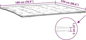vidaXL Προστατευτικό στρώματος Λευκό 180x220 εκ.