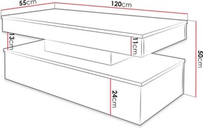 Τραπεζάκι σαλονιού Glossa 2D με LED-Leuko-Leuko gualistero