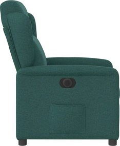 vidaXL Πολυθρόνα Ανακλινόμενη Ηλεκτρική Πράσινο Υφασμάτινη