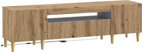 vidaXL Ντουλάπα LED Τηλεόρασης DELFT 153 x 35 x 43 εκ Artisan Δρυς