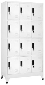 vidaXL Φοριαμός Λευκός 90 x 45 x 180 εκ. Ατσάλινος