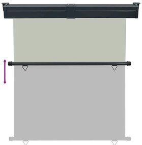 vidaXL Σκίαστρο Βεράντας Πλαϊνό Γκρι 175 x 250 εκ.