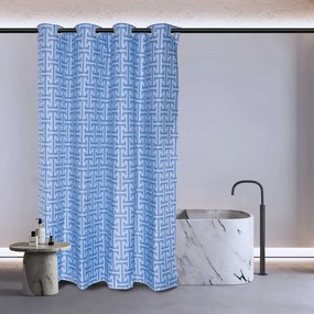 Κουρτίνα Μπάνιου 3119 Dusty Blue Greenwich Polo Club 200Πx180Υ Πολυέστερ