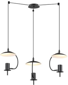 Φωτιστικό Οροφής Τρίφωτο Aca Parachute ZM933P60B Black