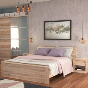 Κρεβάτι Norton Διπλό Χωρίς Πάτωμα Sonoma 160x200cm - TO-NORT160