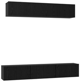 vidaXL Σετ επίπλου τηλεόρασης 6 pcs Μαύρη Δρυς 100 x 30 x 30 εκ