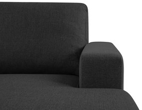 Γωνιακός Καναπές Scandinavian Choice C157, Μαύρο, Ανθρακί, 344x199x80cm, Πόδια: Πλαστική ύλη | Epipla1.gr