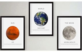 Κάδρα (Σετ 3Τμχ) 364LUL1154 24x29cm Multi Wallity Vertical Plastic,Mdf