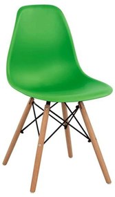 Καρέκλα Με κάθισμα Twist PP HM8460.07 46x50x82cm Green Σετ 4τμχ Ξύλο,Πολυπροπυλένιο