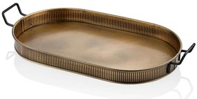 Δίσκος Σερβιρίσματος 742TMA3105 66x32x5cm Gold Hermia Μέταλλο