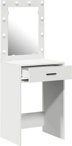 vidaXL Τραπέζι περιποίησης Λευκό 50 x 41 x 135 εκ Επεξεργασμένο ξύλο
