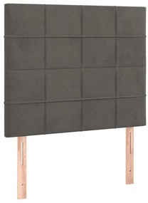 vidaXL Κεφαλάρια Κρεβατιού 2 τεμ. Σκ. Γκρι 80 x 5 x 78/88εκ. Βελούδινο