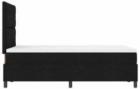 vidaXL Κρεβάτι με ελατήρια με στρώμα Μαύρο 120 x 200 cm ύφασμα
