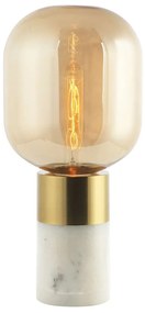 Φωτιστικό Επιτραπέζιο 20253 1xE27 Max 25W White Marble - Champagne - Brushed Brass Μάρμαρο