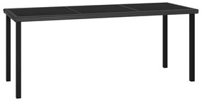 vidaXL Τραπεζαρία Κήπου Μαύρη 180 x 70 x 73 εκ. από Συνθετικό Ρατάν