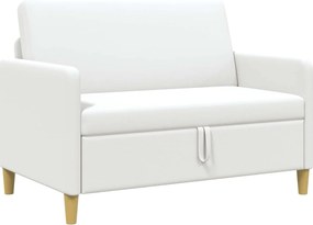 vidaXL Καναπές με Αποθήκευση Λευκό 122 x 78 x 87 εκ Πολυεστέρας