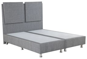 14810004 Κρεβάτι GONDRY Γκρι Ύφασμα (Στρώμα 160x200cm) Μοριοσανίδα/Μέταλλο/Ύφασμα, 1 Τεμάχιο
