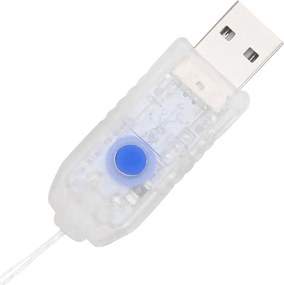 vidaXL Στεφάνι με 150 LED Ψυχρό λευκό 120 cm Ακρυλικό