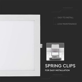 V-TAC LED mini panel χωνευτό 36W 4000K φυσικό λευκό τετράγωνο SKU: 216430