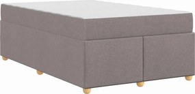 vidaXL Σκελετός Κρεβατιού Taupe 120 x 200 cm ύφασμα