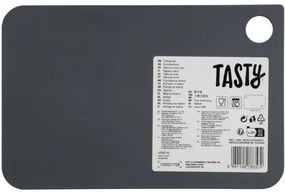 Επιφάνεια κοπής Tasty 678357, 24,5x16 cm, Τρύπα για κρέμασμα, Πλαστικό, Γκρι