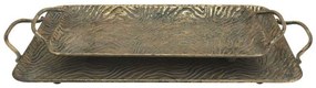 Διακοσμητικοί Δίσκοι (Σετ 2Τμχ) 160-123-066 58,5x29x6,5/46,5x19,5x5,5cm Bronze Μέταλλο