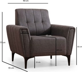 1-Seat Sofa Hamlet - Dark Grey Dark Grey