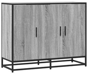 Sideboard Grey Sonoma 94x35x76 cm Ξύλινη κατασκευή - Γκρι