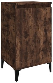 vidaXL Κομοδίνα 2 Τεμ. Καπνιστή Δρυς 40x35x70 εκ. Επεξεργασμένο Ξύλο