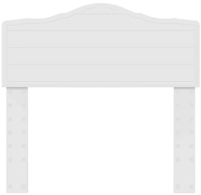 vidaXL Κεφαλάρι με κεφαλάρι Λευκό 90 cm Επεξεργασμένο ξύλο