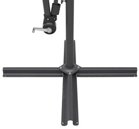 vidaXL Ομπρέλα Κρεμαστή Taupe 3 μ. με Ιστό Αλουμινίου