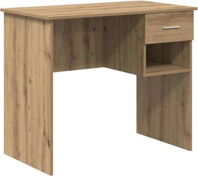 vidaXL Γραφείο με ράφι Artisan Oak 90 x 49 x 75 εκ Επεξεργασμένο ξύλο