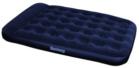 Bestway Αερόστρωμα 191x137x28 εκ Βελουτέ με Ενσωματωμένη Τρόμπα Ποδιού - Μπλε