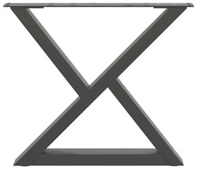 vidaXL Πόδια Τραπεζιού Σαλονιού 2 τεμ. Ανθρακί 50x(42-43,3) εκ. Ατσάλι