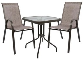 ΣΕΤ ΤΡΑΠΕΖΑΡΙΑ 3ΤΜΧ ΚΑΡΕΚΛΕΣ ΚΑΙ ΤΡΑΠΕΖΙ 60x60 HM5183.02