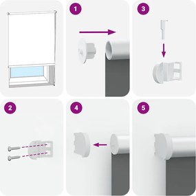 vidaXL Roller Blind Blackout ανοιχτό γκρι 135x130 cm Πλάτος υφάσματος