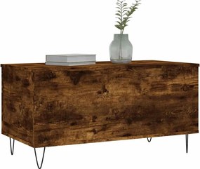 vidaXL Τραπεζάκι Σαλονιού Καπνιστή Δρυς 90x44,5x45 εκ. Επεξ. Ξύλο