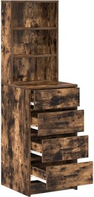 vidaXL Highboard Καπνιστή δρυς 40 x 41 x 135 εκ. Επεξεργασμένο ξύλο