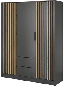 Nτουλάπα Τρίφυλλη Nelly 24_3D_grf 155x200x51cm Graphite-Natural Τρίφυλλη