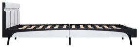 vidaXL Πλαίσιο Κρεβατιού με LED Λευκό 180x200 εκ. από Συνθετικό Δέρμα