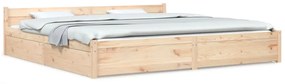 vidaXL Πλαίσιο Κρεβατιού Συρτάρια 180 x 200 εκ Super King Size