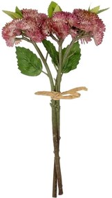 Τεχνητό Μπουκέτο Sedum 21347 30cm Pink GloboStar Ύφασμα