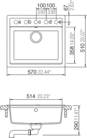 Schock Mono 15090 Silverstone - Νεροχύτης Κουζίνας Γρανίτη 83,8x53