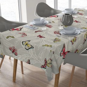 Καρέ Αλέκιαστο Butterfly 451 Grey DimCol 90X90cm 90x90cm Βαμβάκι-Πολυέστερ