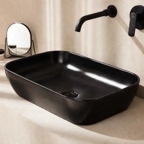 Tema Lof060 Black Matt 60x40 - Επιτραπέζιος Νιπτήρας